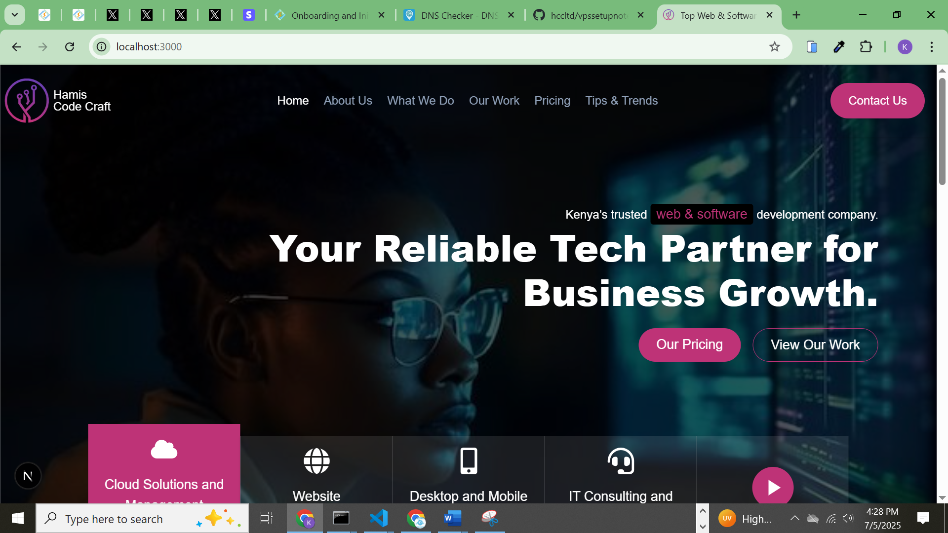 Hamis Code Craft Website