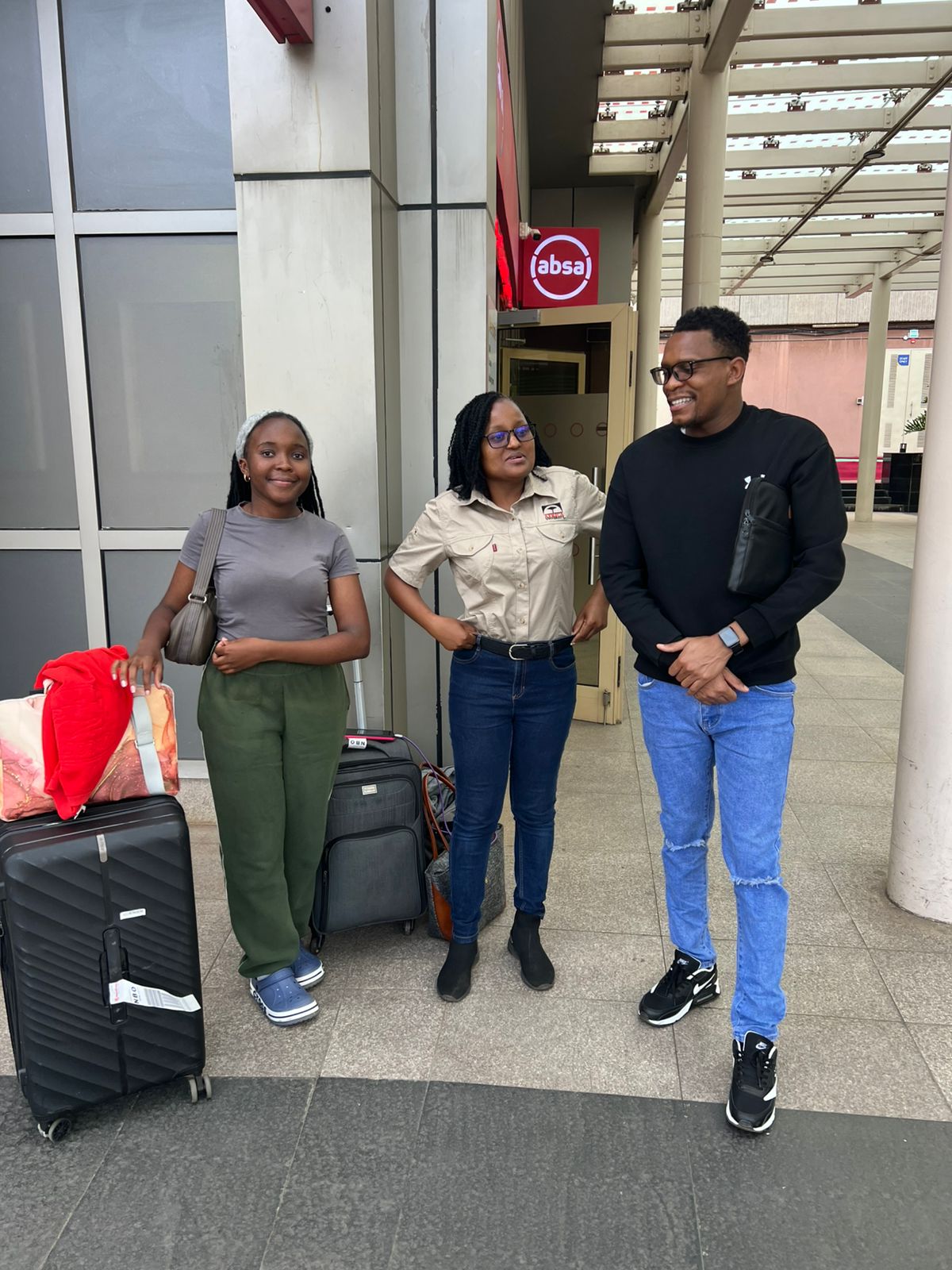 From Right: Issa Katana (CEO), Elizabeth Mafu (Operations & Client Relations Manager), and Kimberly Ngoya (Solutions Architect)